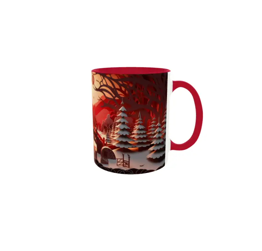 Iarna decor, cana din ceramica, 330ml, model cgs1786v